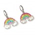 Σκουλαρίκια  ουράνιο τόξο με γκλίτερ
