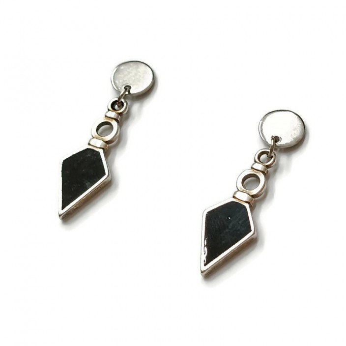 Σκουλαρίκια επάργυρα βέλη με ατσάλινα στρογγυλά καρφάκια