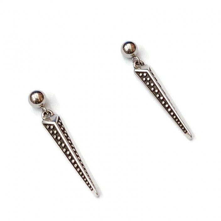 Σκουλαρίκια με επαργυρα βέλη και ατσάλινα καρφάκια